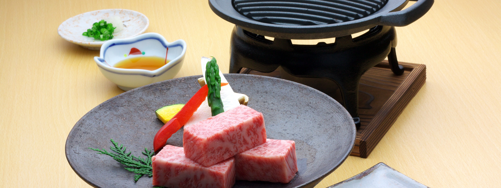 お料理はふじやま和牛を使用した絶品コース。